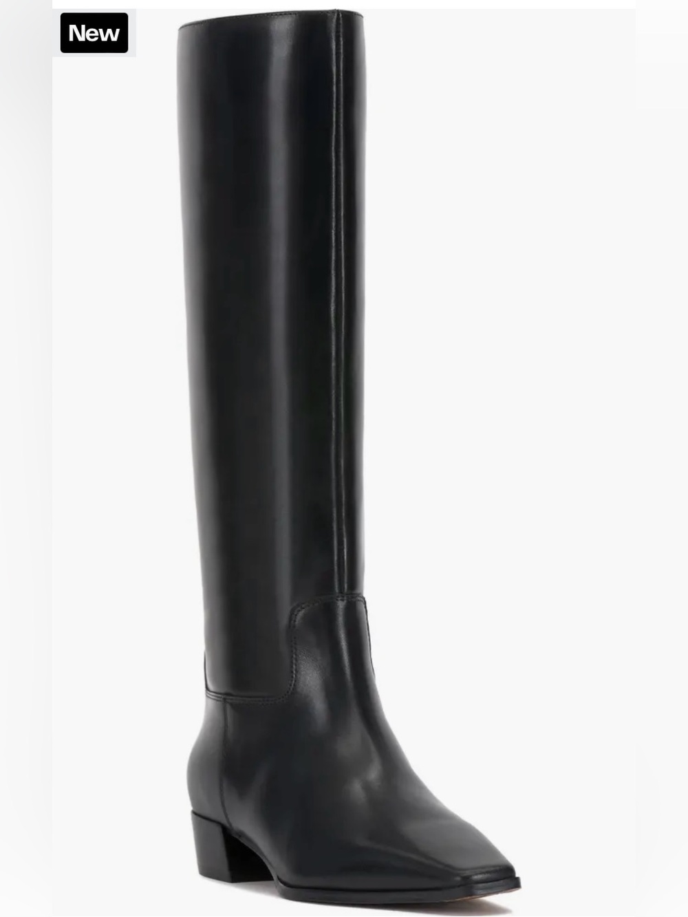 Vince Camuto Black Over-the-Knee Leather Riding Boots